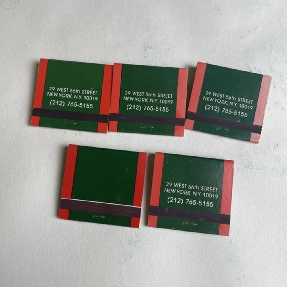 Aperitivo Restaurant NYC Matchbook Lot - 5 Vintage New York Collectible Unstruck - Picture 4 of 4
